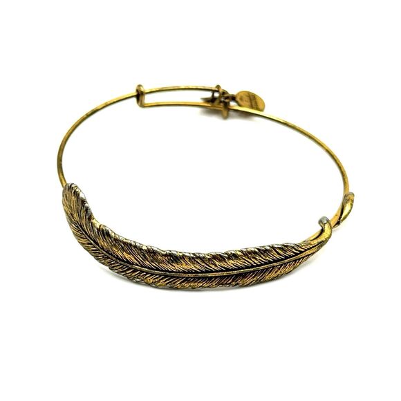 ALEX AND ANI Adjustable Copper Feather Bracelet in Rafaelian Gold - Picture 1 of 3